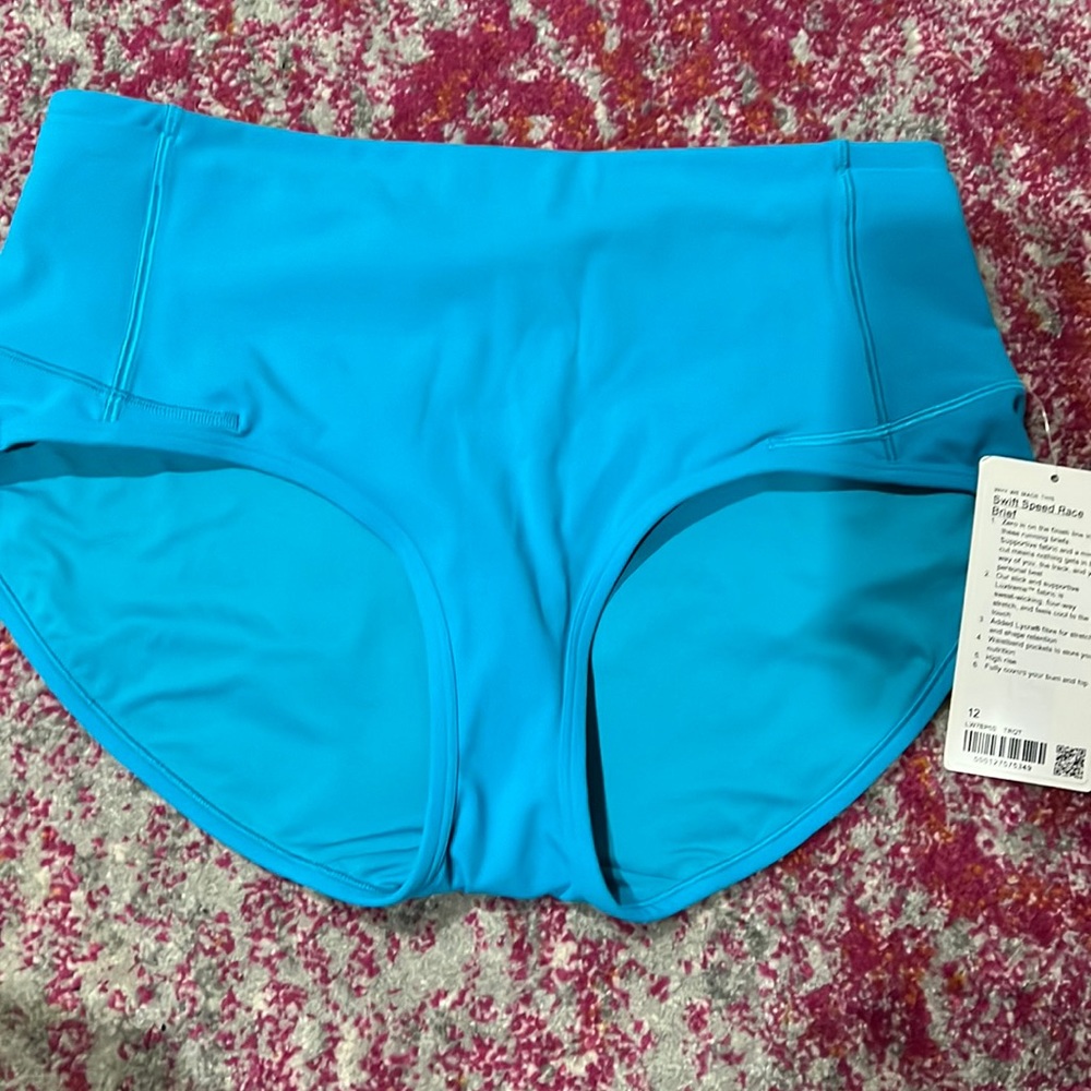 blue running/swim briefs
